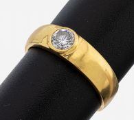 18 kt Gold Brillant-Ring, GG 750/000 gepr.,Brillant ca.