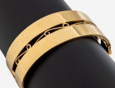 18 kt Gold Armreif, GG 750/000, durchbrochen gearbeitet,