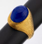 18 kt Gold Lapislazuli-Ring, GG 750/000, massive