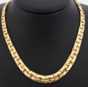14 kt Gold Collier, GG 585/000, verlaufend,Kette
