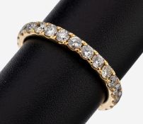 14 kt Gold Brillant-Memoryring, GG 585/000,26 Brillanten