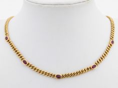 14 kt Gold Rubin-Collier, GG 585/000, 5 ovale
