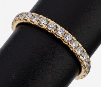 14 kt Gold Brillant-Memoryring, GG 585/000,29 Brillanten