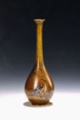 Bronzevase, Japan, Meiji/Taisho, Bronze, mitSilberauflage,