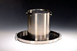 Champagnerkühler und Tablett, Arne Jacobsen für Stelton,