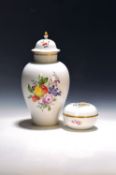 Deckelvase und Deckeldose, Meissen, 2. Hälfte 20. Jh.,