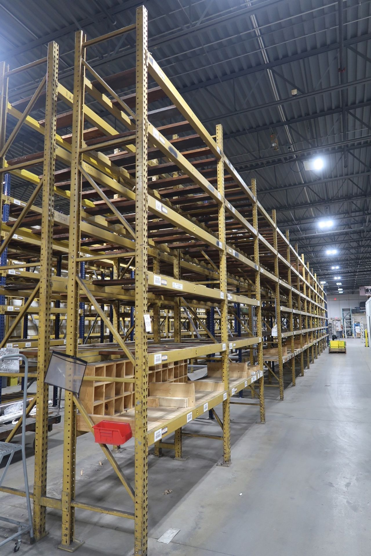 (14) Sections of Adjustable Pallet Racking. (15) 15'x30