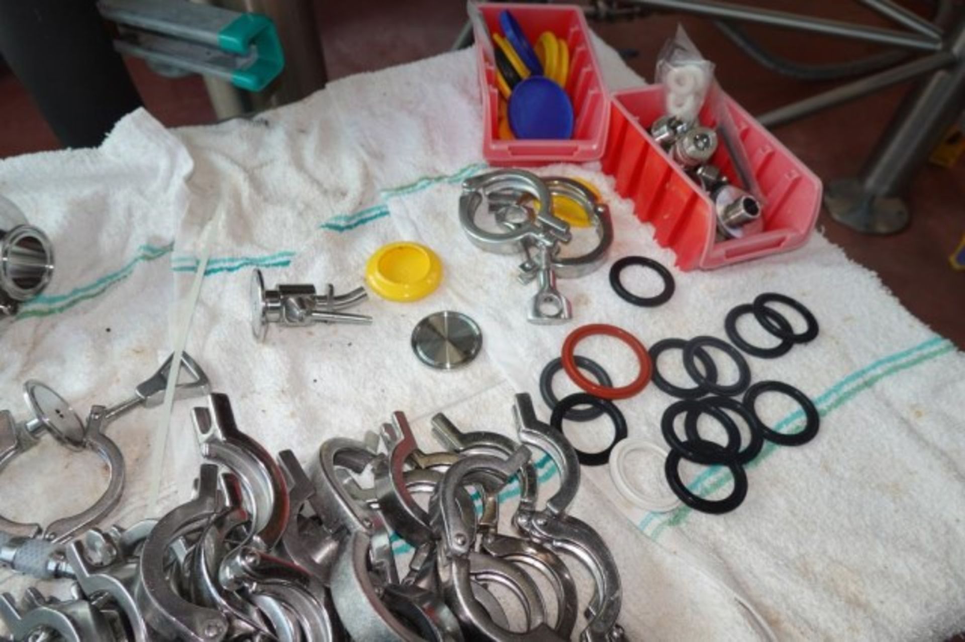 SS Clamps, Tubing, Digital Flow Meters - Image 7 of 16