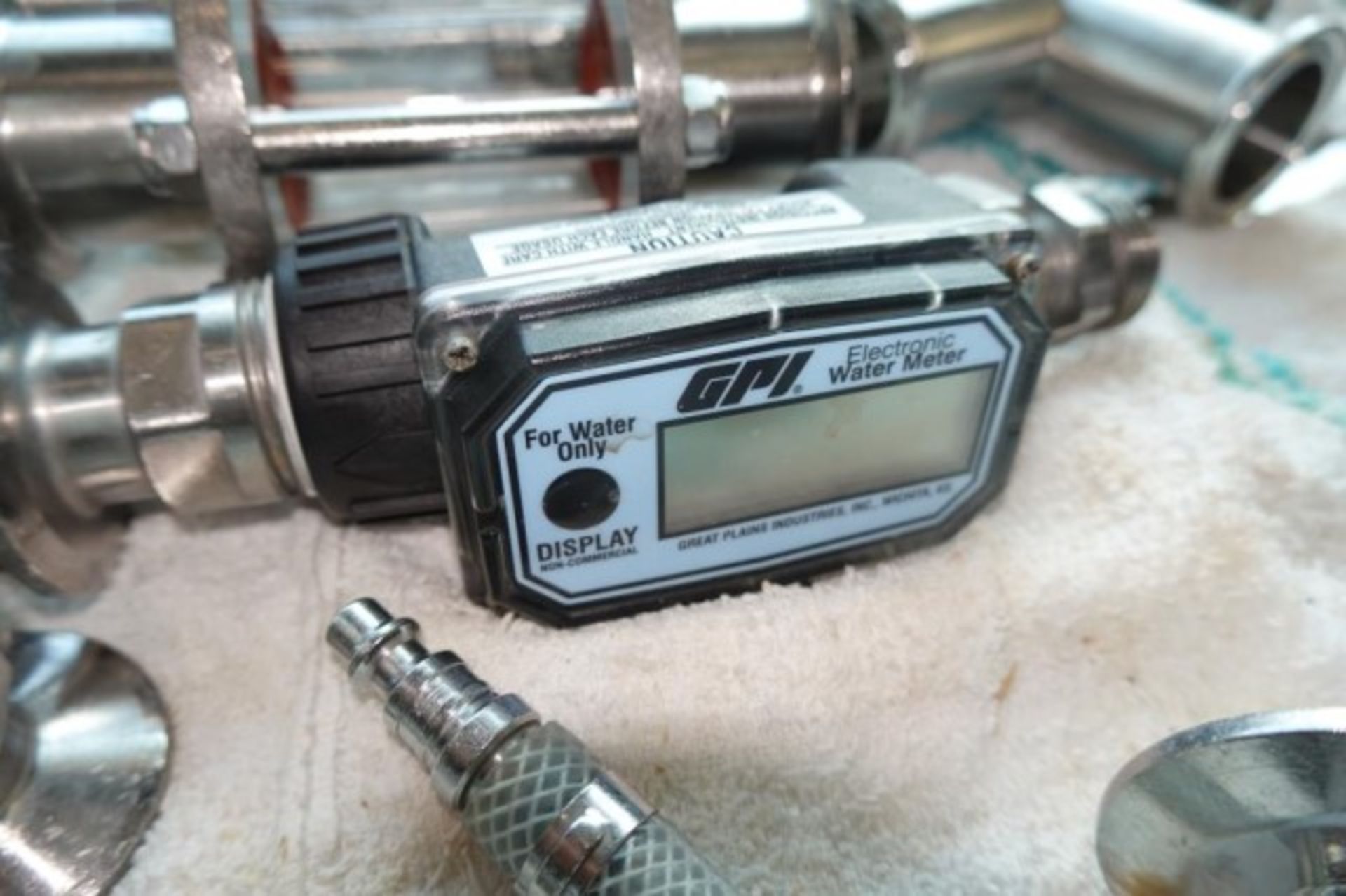 SS Clamps, Tubing, Digital Flow Meters - Image 15 of 16