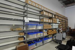 Lot of Shelving with Consumables