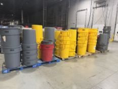 Large Qty. of Trash Cans & Plastic Totes