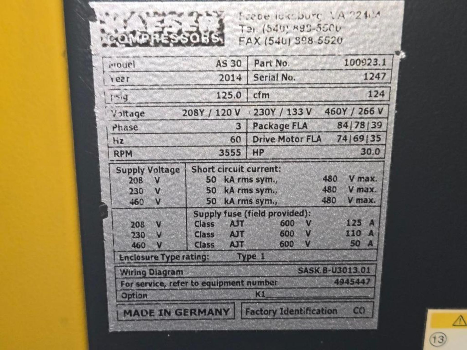 Kaeser Air Compressor - Image 9 of 10