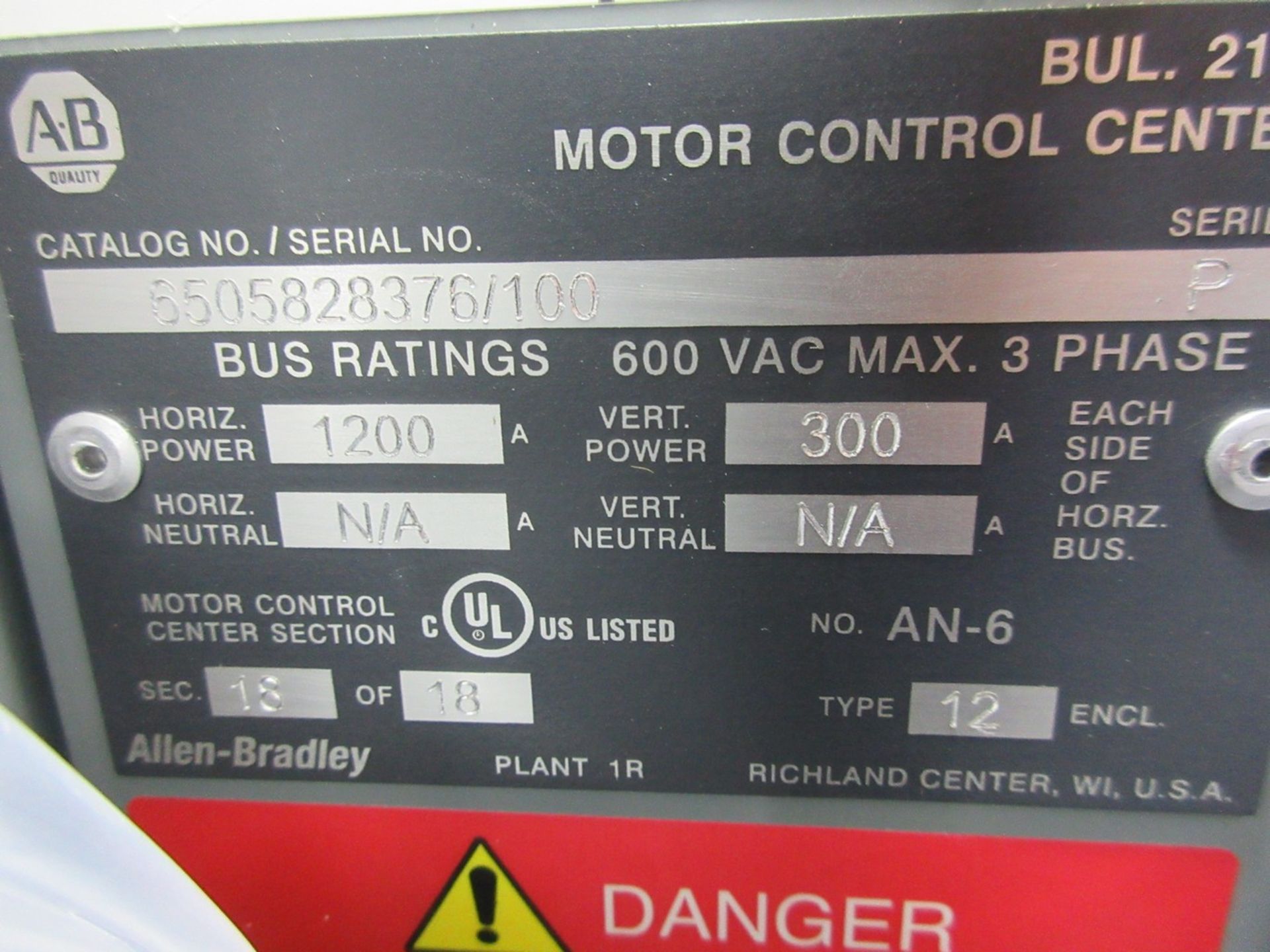 Unused Allen-Bradley Centerline 2100 Intellicenter Motor Control Center - Image 8 of 8