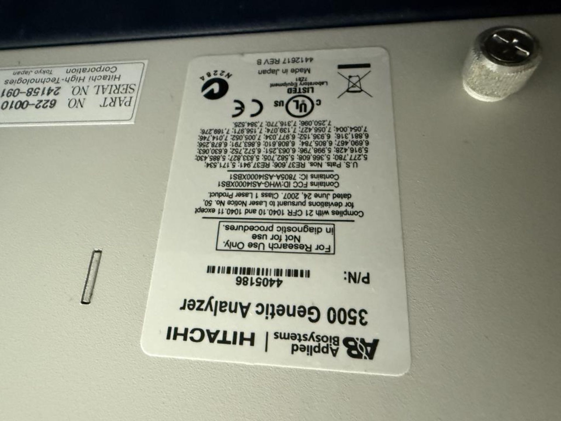 Applied Biosystems 3500 Genetic Analyzer - Image 7 of 8