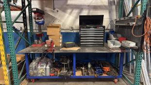 Warehouse Workbench w/ Assorted Equipment
