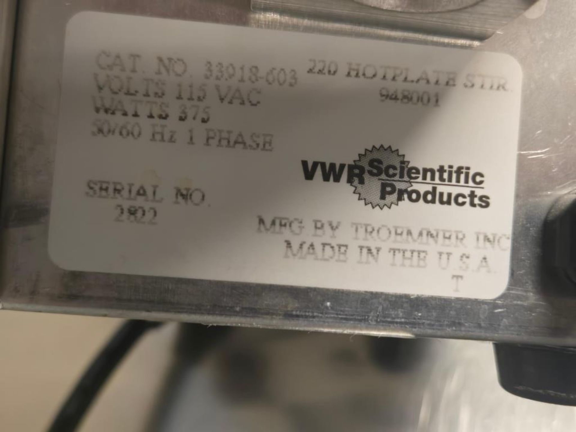 VWR Stirrer/Hotplate - Image 5 of 5