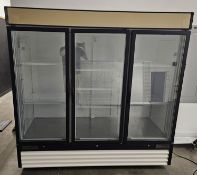Three Door Glass Reach-In Refrigerator