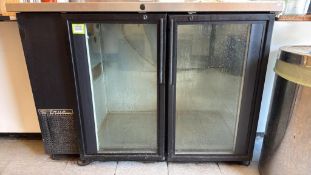 True 2-Door Under Counter Merchandiser Refrigerator
