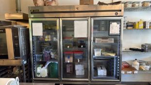 True Commercial 3-Door Reach-In Refrigerator