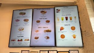 Wall Mounted Digital Menu Board Displays