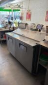 True 2-Door Refrigerated Deli Prep Table