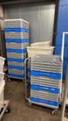 Mobile Dish Rack Carts w/ Glass Racks