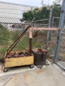 Manual Hoist & 2100 Ib. Chunk of Steel