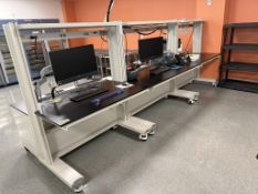Rolling Lab Benches w/Electricity Outlet Bars