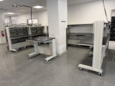 Rolling Lab Benches w/Electricity Outlet Bars