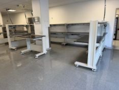 Rolling Lab Benches w/Electricity Outlet Bars