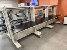 Rolling Lab Benches w/Electricity Outlet Bars
