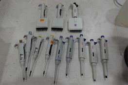 (12) Integra, Sartorius, SciLogex & FOUR E'S Pipettes