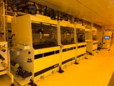 Cemco LA0733 R2R Aluminum Etch & Ozonated Resist Strip Line with Dryer/AOI & Northfield Web Handling