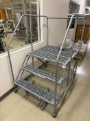 ULINE 3 Step Rolling Ladder