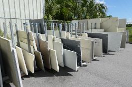 Assorted Granite Slabs w- Rack