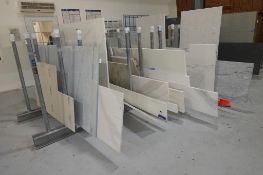 Assorted Granite Slabs w- Rack