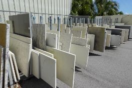 Assorted Granite Slabs w- Rack