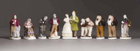  | SAMMLUNG VON NEUN FIGUREN AUS DER SERIE 'GOGOLS CHARAKTERE'