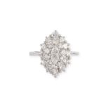 DIAMANT MARQUISE CLUSTER RING