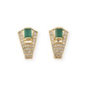  | SMARAGD DIAMANT OHRSTECKER