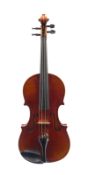  | VIOLINE 'EMIL HARTUNG JUN.' UND ZWEI VIOLINBÖGEN 'AUG. HERRMANN'*