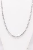 23.00ct Lab Grown Line Necklace D/F Colour VS1/VS2 Clarity Round Brilliant Cut - 9kt