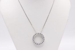 Natural 1.60ct Pendant F Colour VS2 Clarity Round Brilliant Cut -18kt White Gold - Comes with Chain
