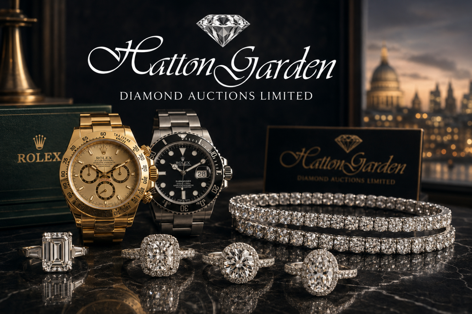 ** Hatton Garden Diamond Auction ** Luxury Watches & Exceptional Pieces — Discover Hundreds of Remarkable Lots at Hatton Garden Diamond Auctions