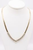 Natural 3.11ct Diamond Necklace F Colour VS2 Clarity Round Brilliant Cut - 18kt Yellow Gold