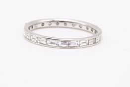 Natural 1.00ct Diamond Full Eternity Ring - 18k White Gold