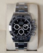 Rolex Cosmograph Daytona Oystersteel Black Dial Ref. 126500LN – ‘2025 Year’ Box & Card (Verified)