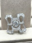 Platinum and Gold Diamond Art Deco Circa 1920s Brooch
