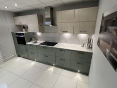 Noventa Reed Green Kitchen Display With Appliances, Hardware And Accessories