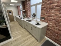 Kensington Taupe Grey Kitchen Display With Appliances, Hardware And Accessories